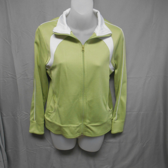 Athletic Works Jackets & Blazers - Athletic Works green white zip jacket small